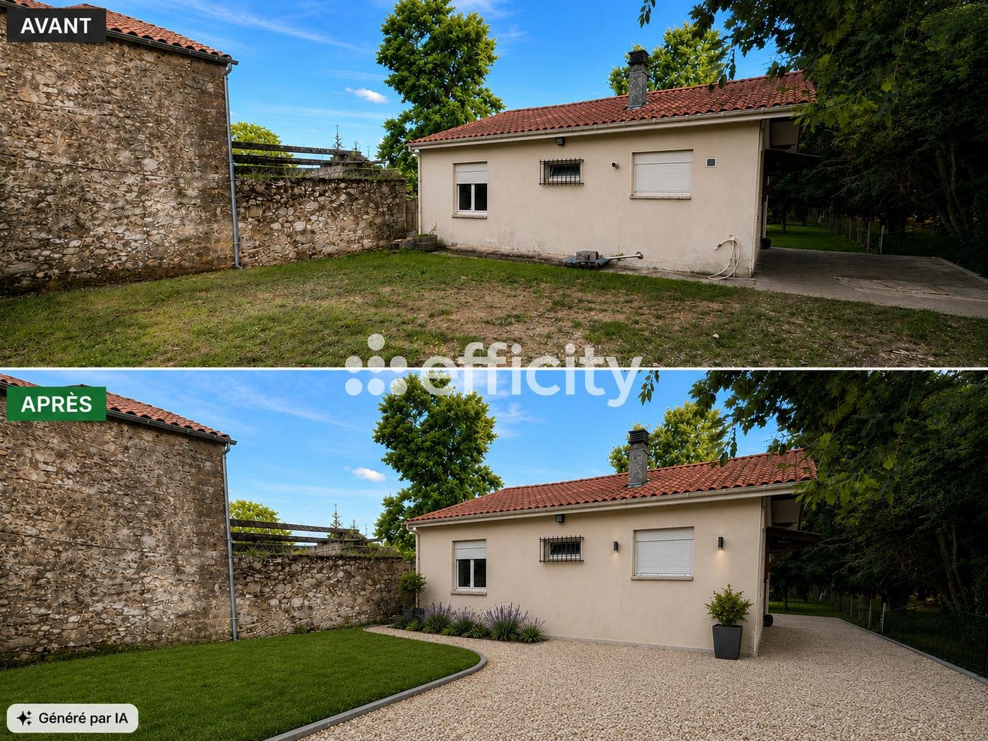 Maison à vendre - 3 pièces - 77m2 - Montcaret (24230)