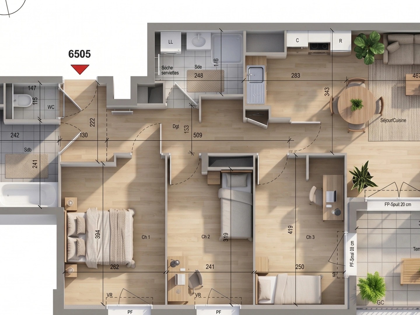 Appartement à vendre - 4 pièces - 79m2 - Aubervilliers (93300)