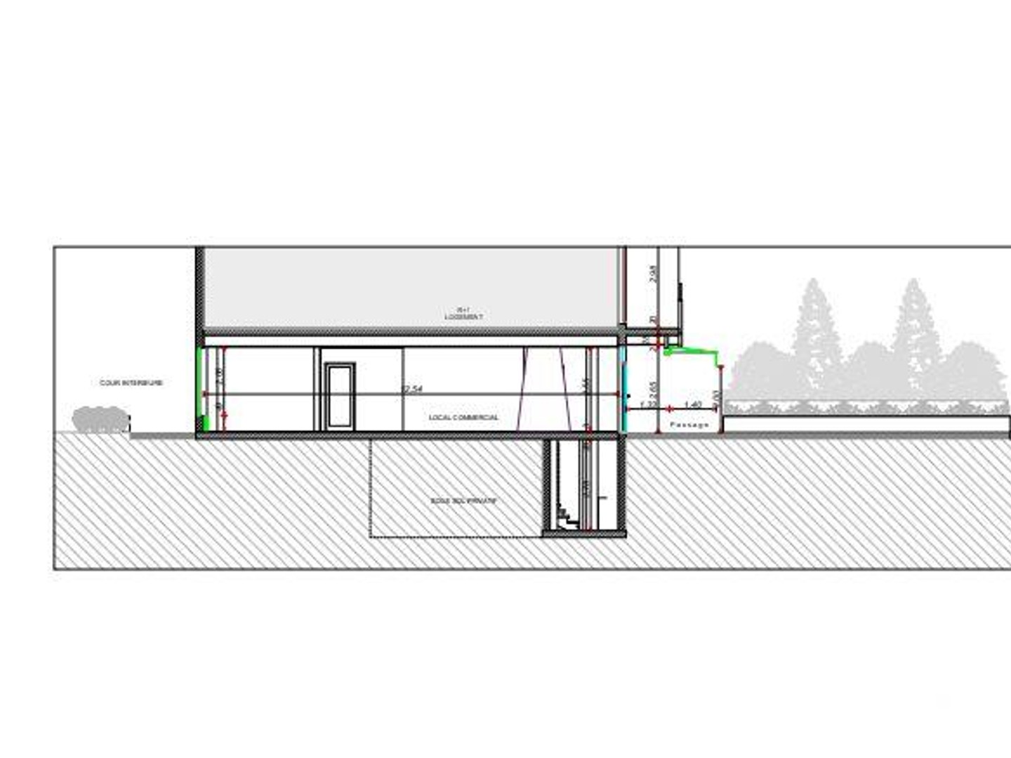 Immeuble commercial 130 m²