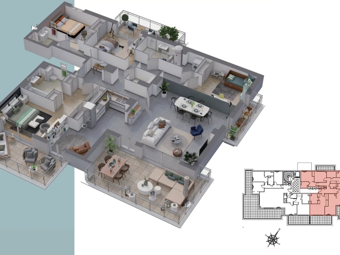 Appartement à vendre - 5 pièces - 157m2 - Le Cannet (06110)