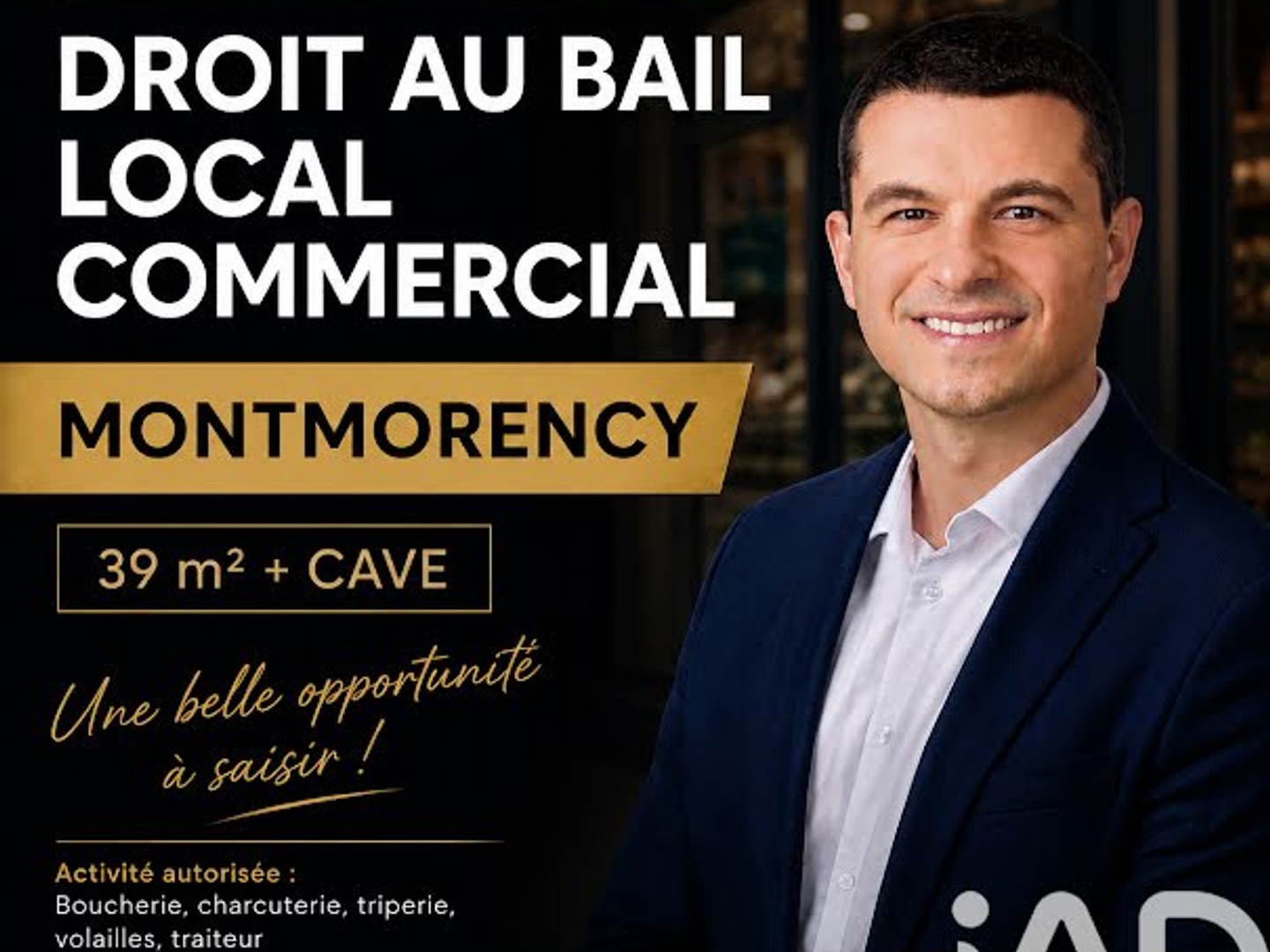 Magasin à vendre - 39m2 - Montmorency (95160)