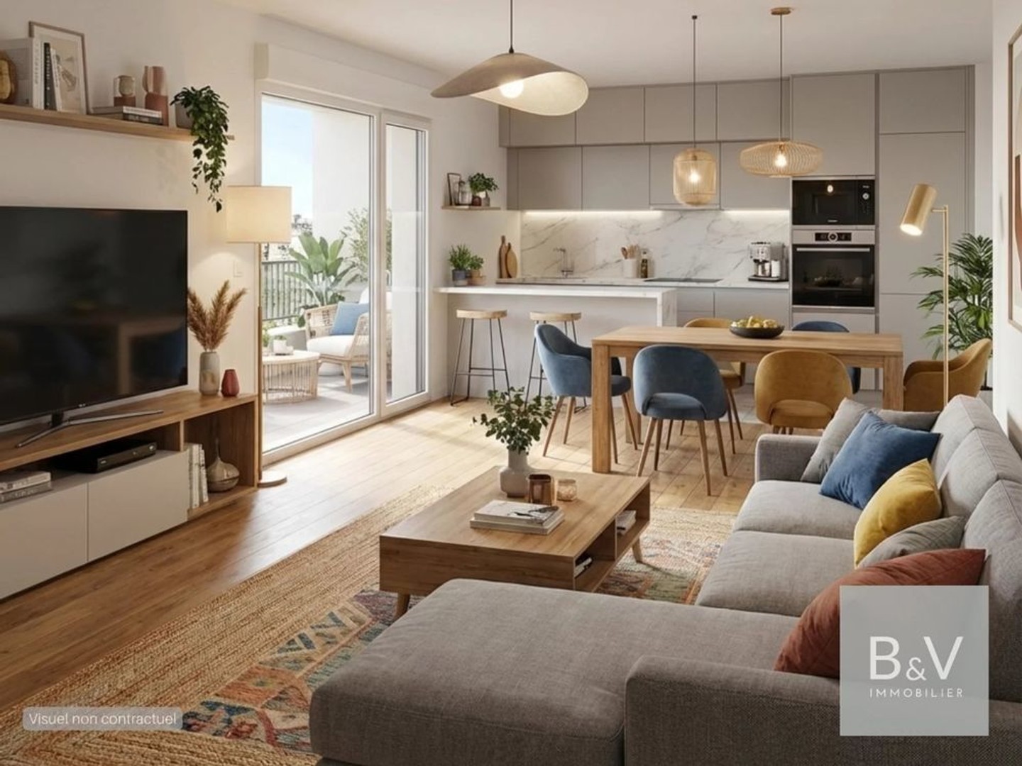Appartement 4 pièces de 94 m² avec terrasses