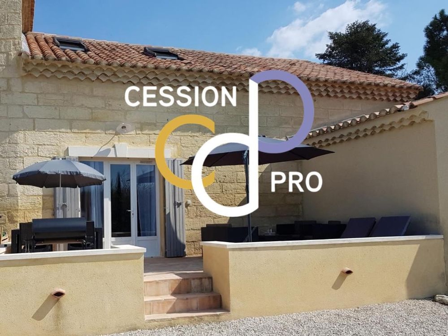 MAS DE 250 M² SUR 1 200 M² A CEDER AU SUD D'AVIGNON, AVEC 4 APPARTEMENTS POUR LOCATIONS TOURISTIQUES