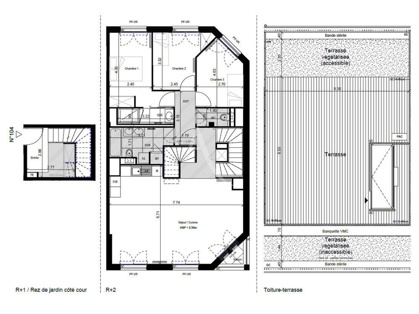 Appartement à vendre - 4 pièces - 94m2 - Saint-Germain-En-... (78100)