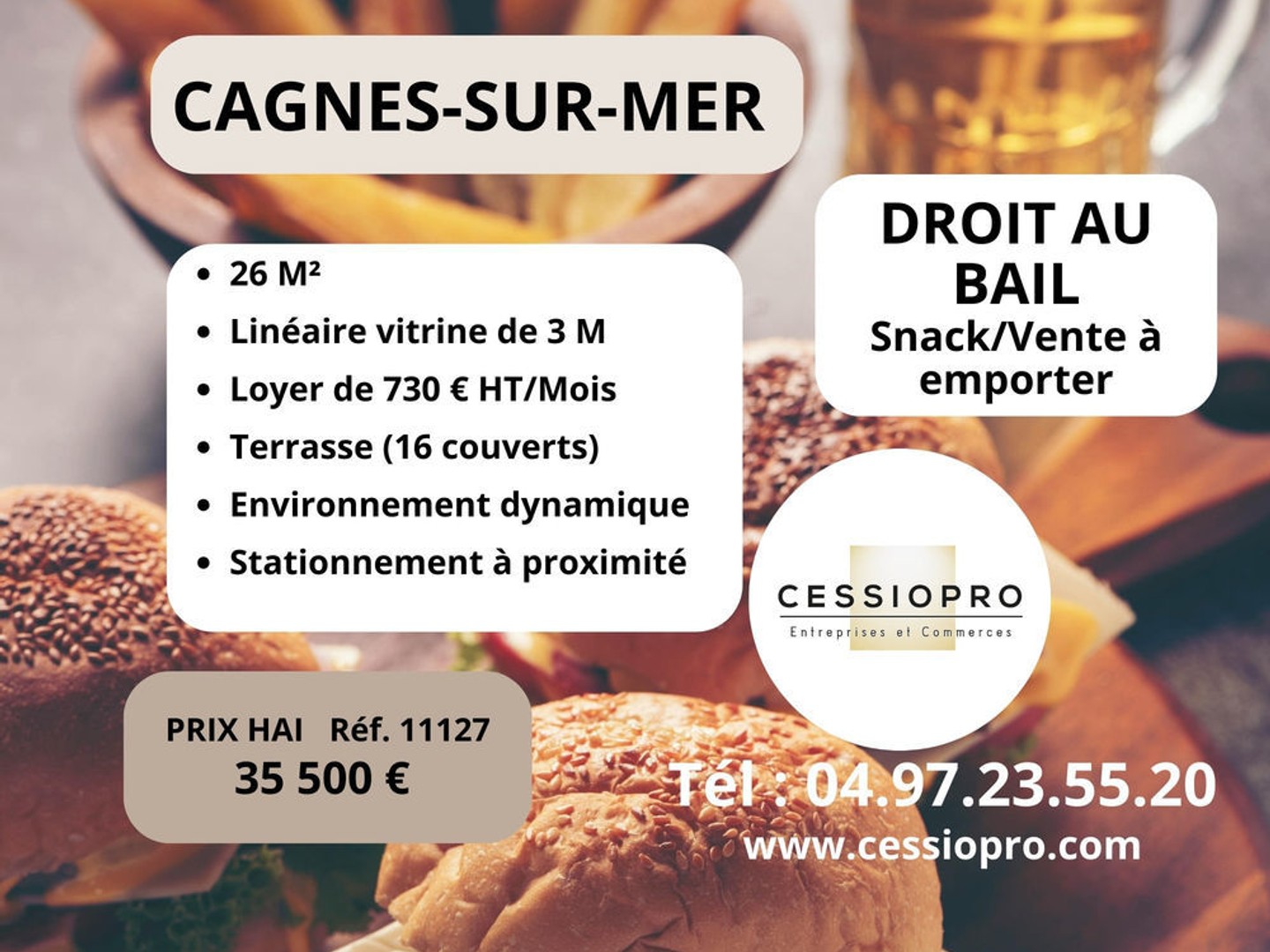 Magasin à vendre - 26m2 - Cagnes-Sur-Mer (06800)