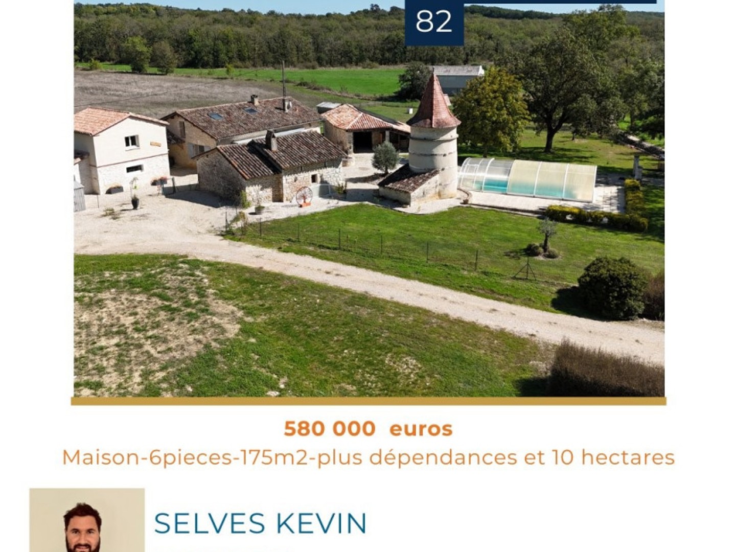 Maison à vendre - 5 pièces - 175m2 - Puylaroque (82240)