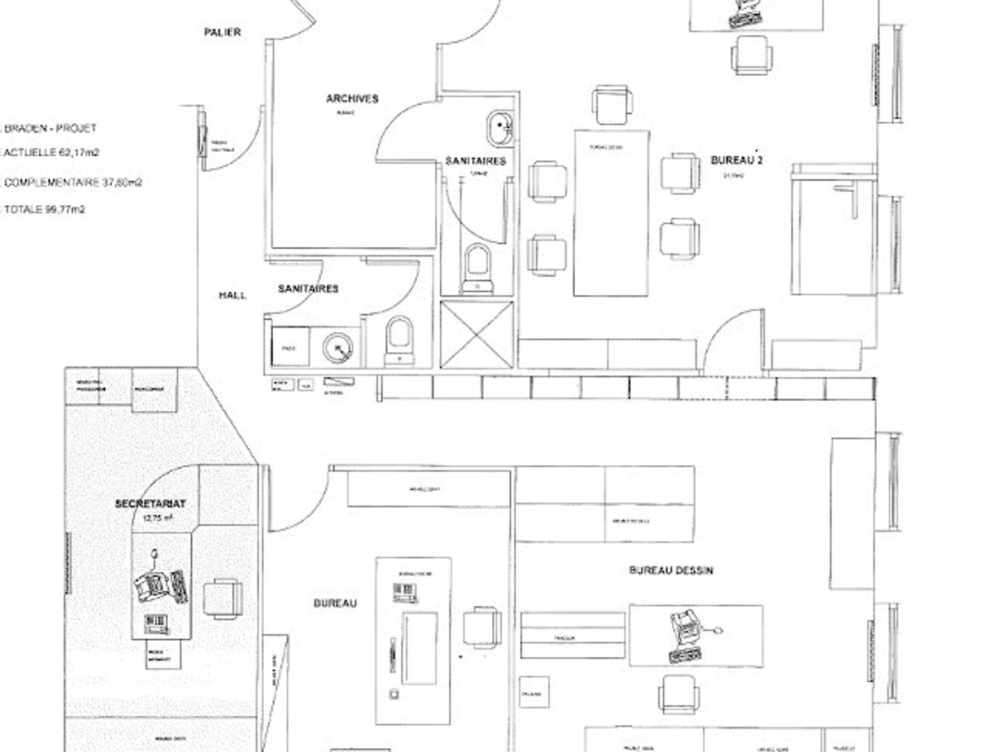 Locaux à vendre - 100m2 - Quimper (29000)