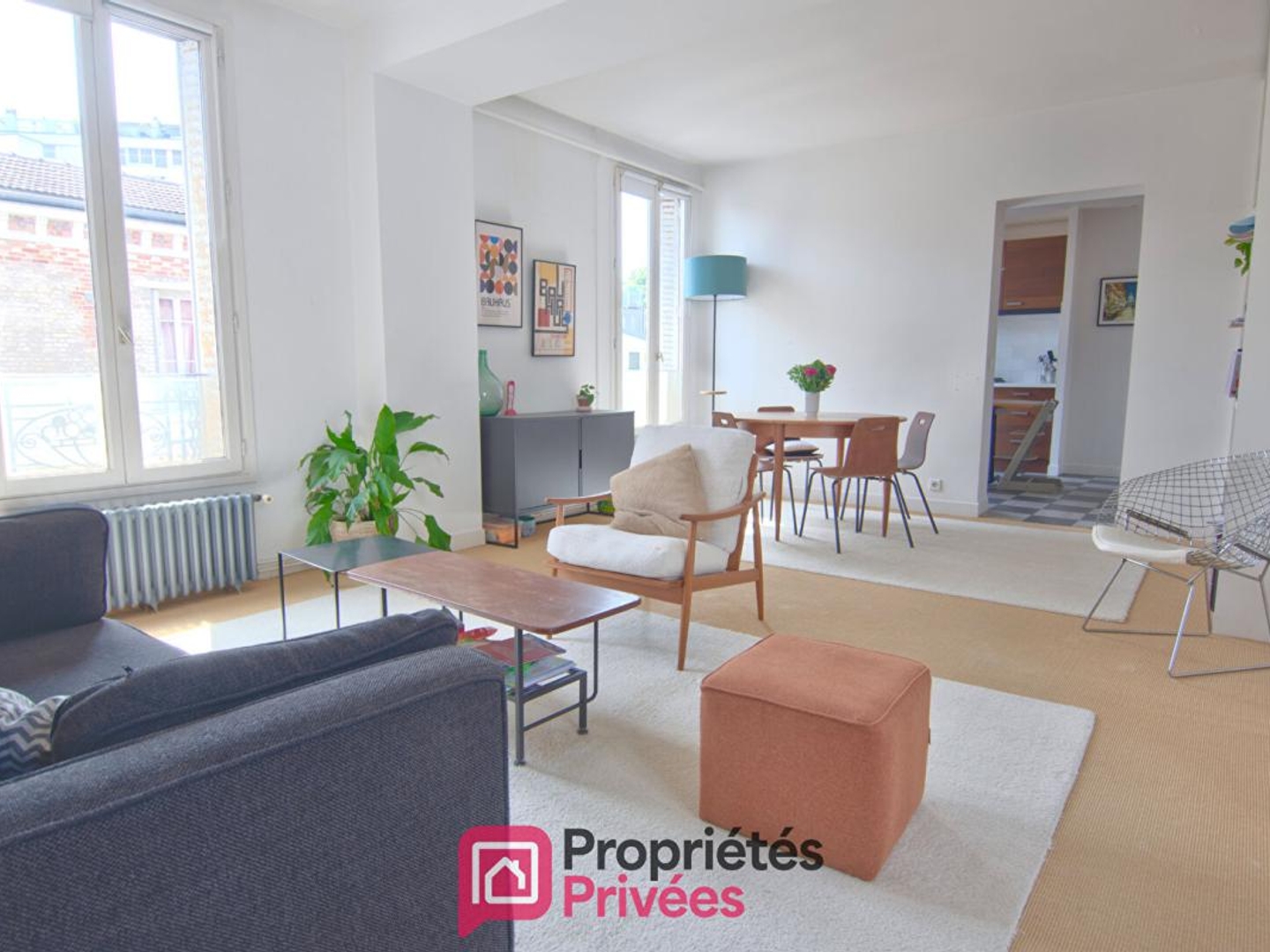 Appartement Boulogne Billancourt 3 pièce(s) 70.10 m2 traversant dernier étage