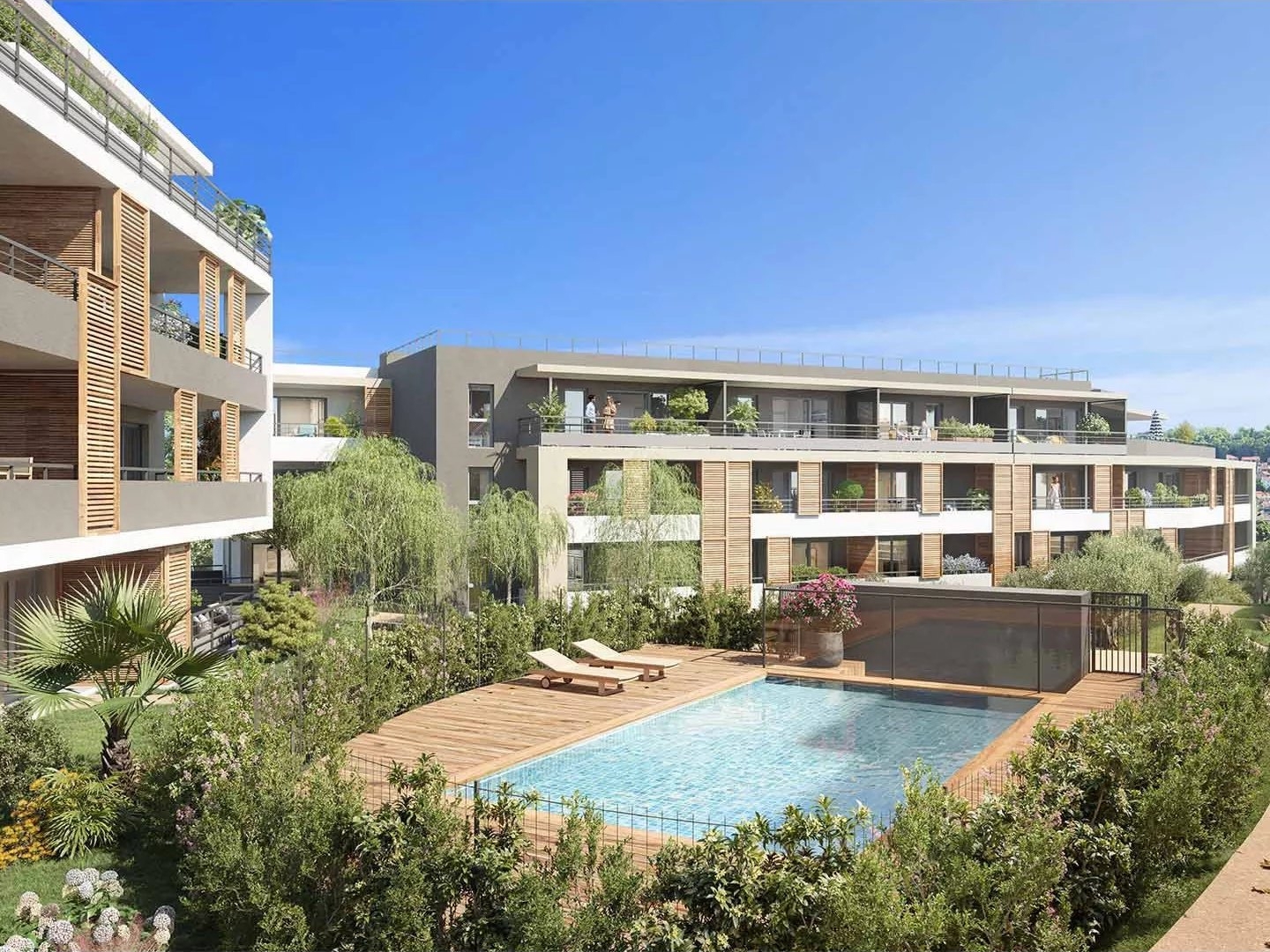 Élégant 3 pièces neuf avec grande terrasse exposée plein sud