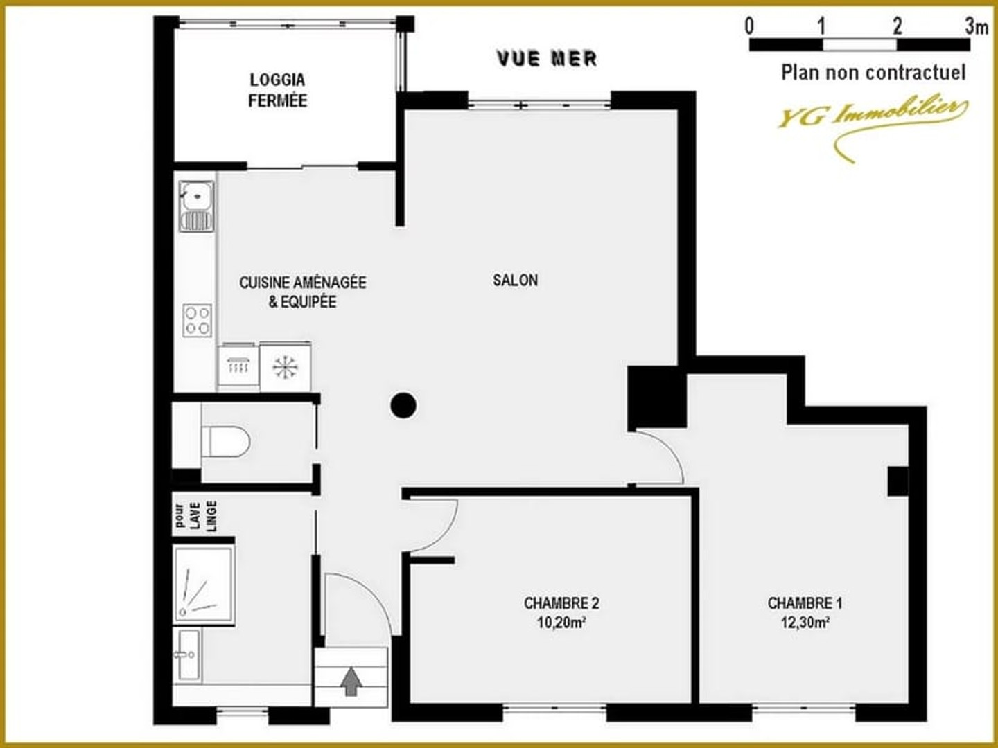 Appartement à vendre - 3 pièces - 56m2 - Toulon (83000)