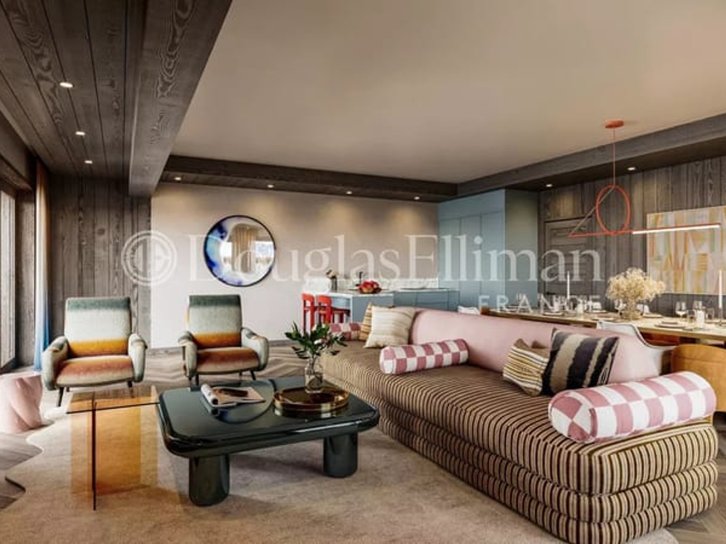 COURCHEVEL - Trois lodges de 5 chambres avec salle de cinéma