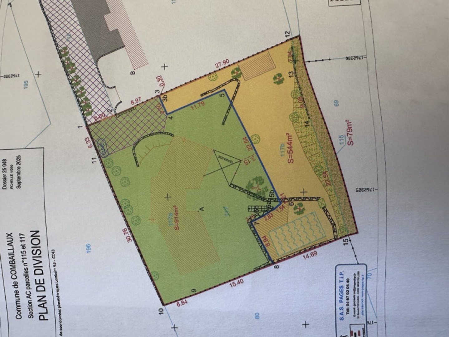 Terrain à vendre - 623m2 - Combaillaux (34980)