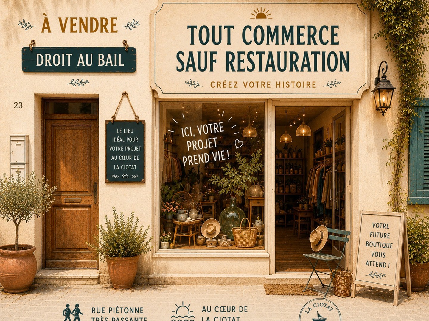 Magasin à vendre - 74m2 - La Ciotat (13600)