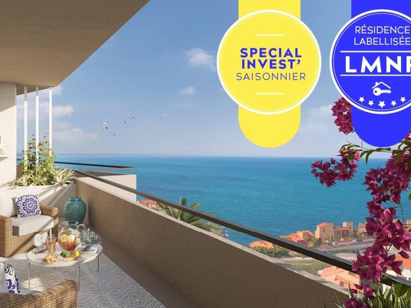 PORT-VENDRES APPARTEMENT T4 STANDING VUE MER