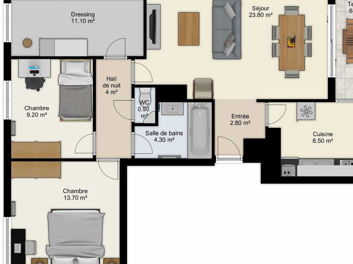 Appartement à vendre - 4 pièces - 78m2 - Toulouse (31000)