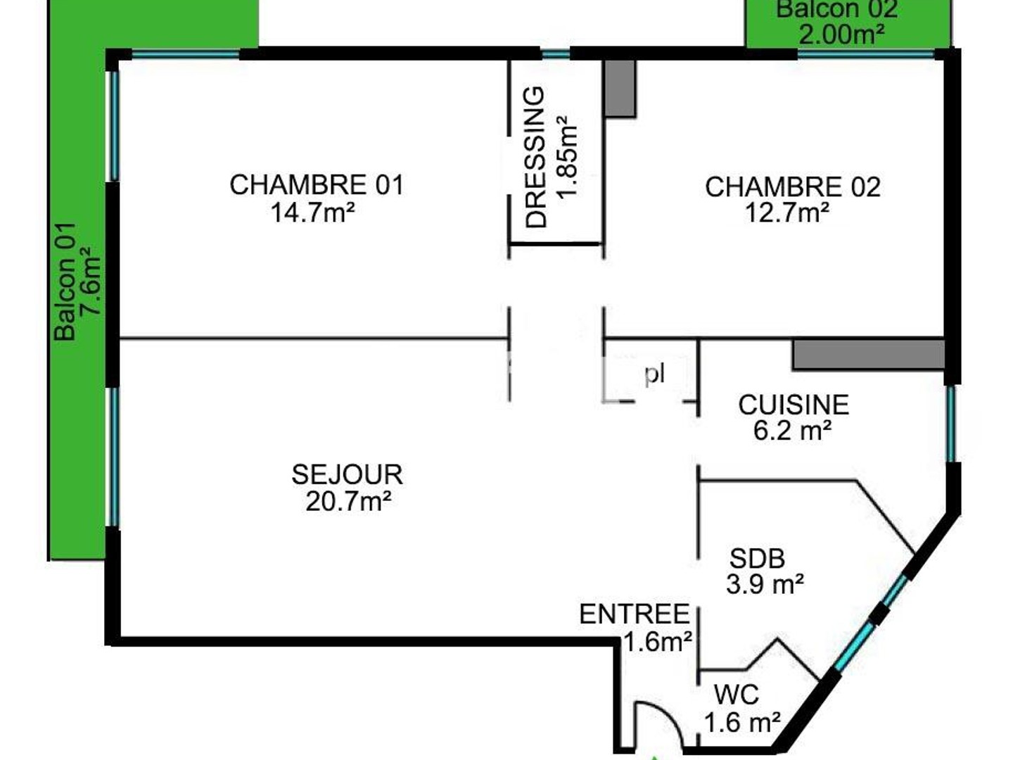 Appartement à vendre - 3 pièces - 65m2 - Boulogne-Billancourt (92100)