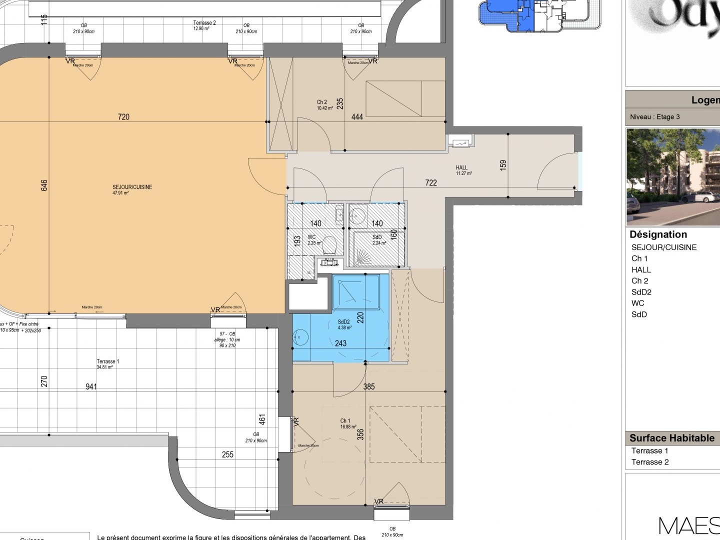 Appartement à vendre - 3 pièces - 95m2 - Le Touquet-Paris-... (62520)