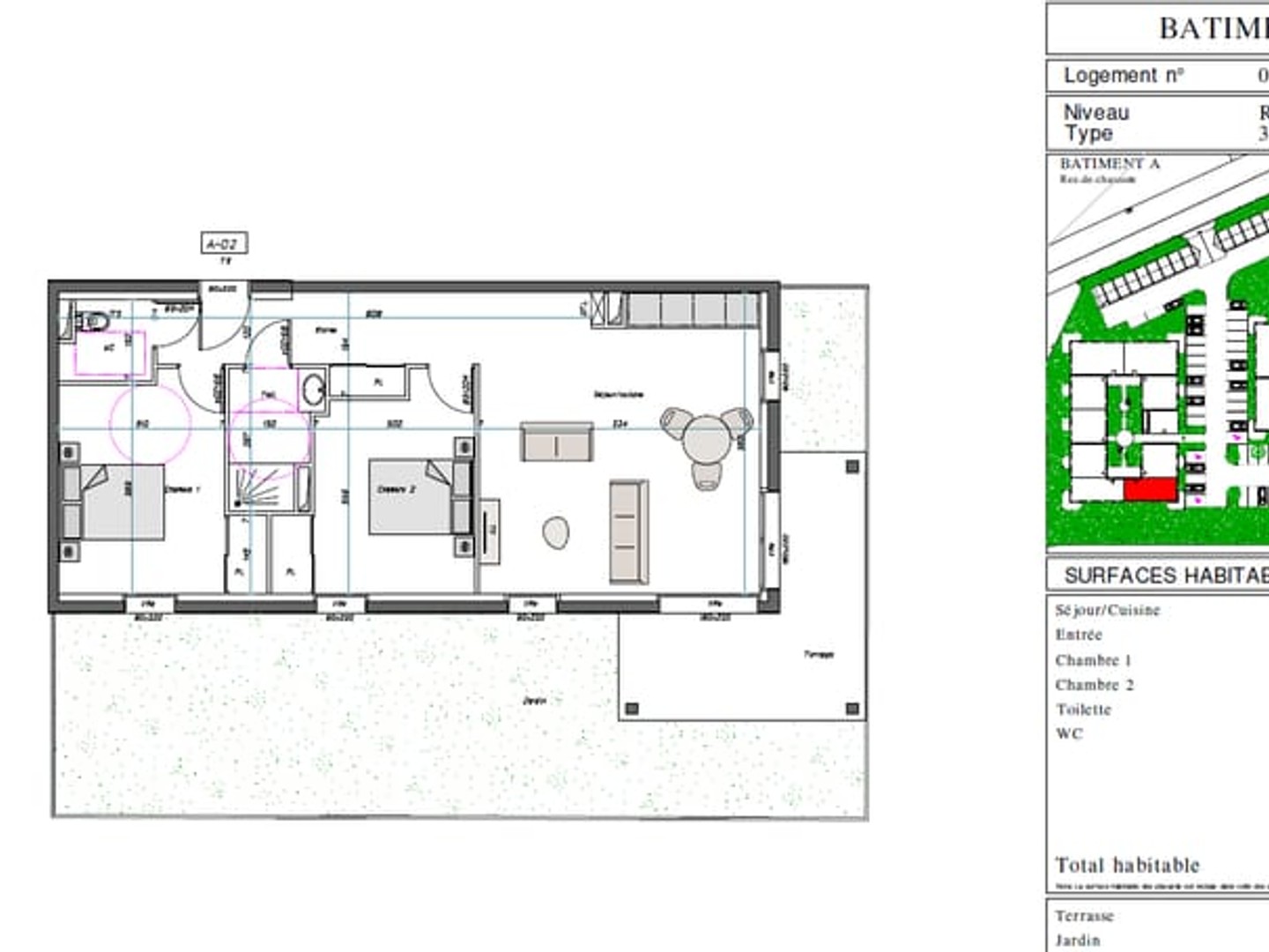 Appartement à vendre - 3 pièces - 69m2 - Aressy (64320)