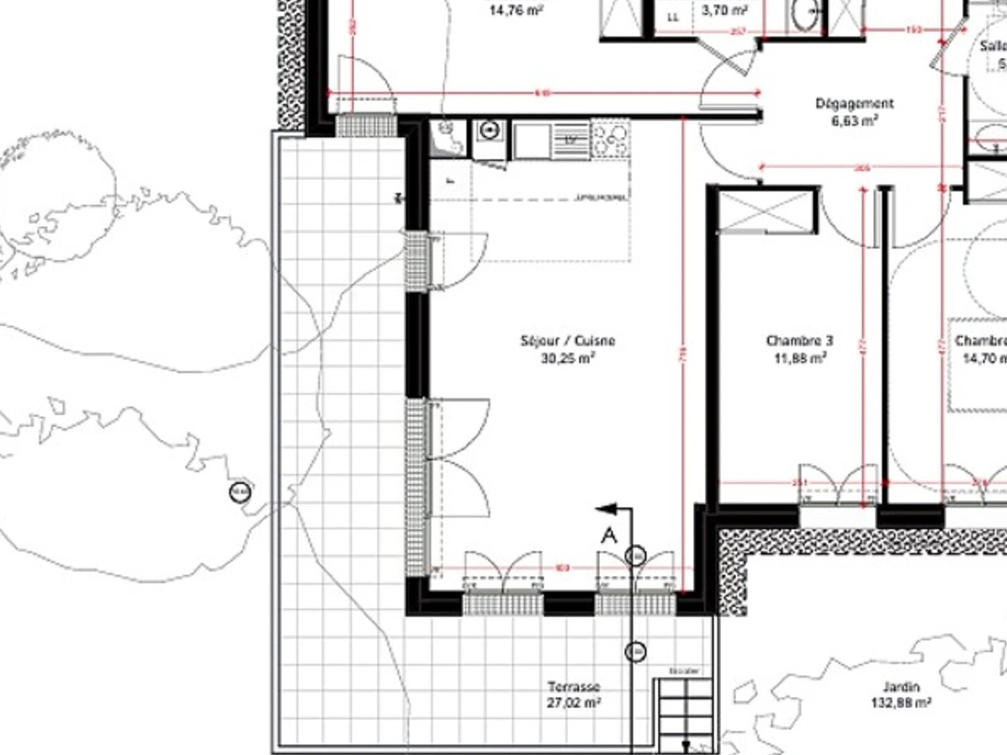 Appartement à vendre - 4 pièces - 94m2 - Le Chesnay-Rocque... (78150)