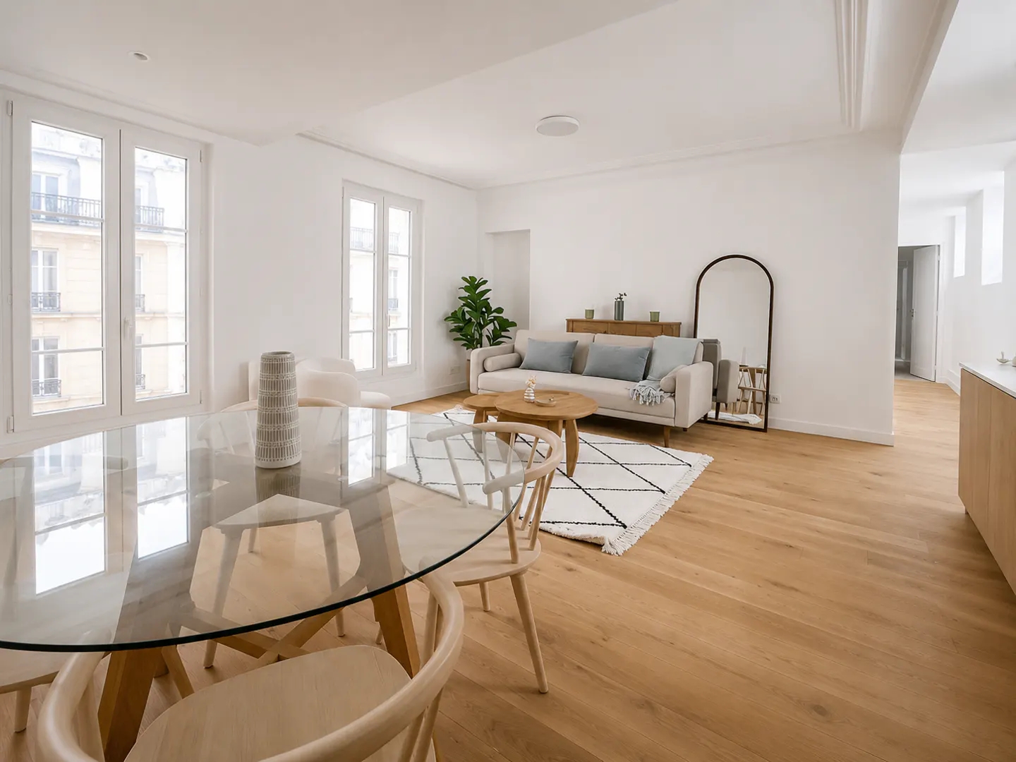 Très bel appartement de 3 pièces rénové, au calme absolu