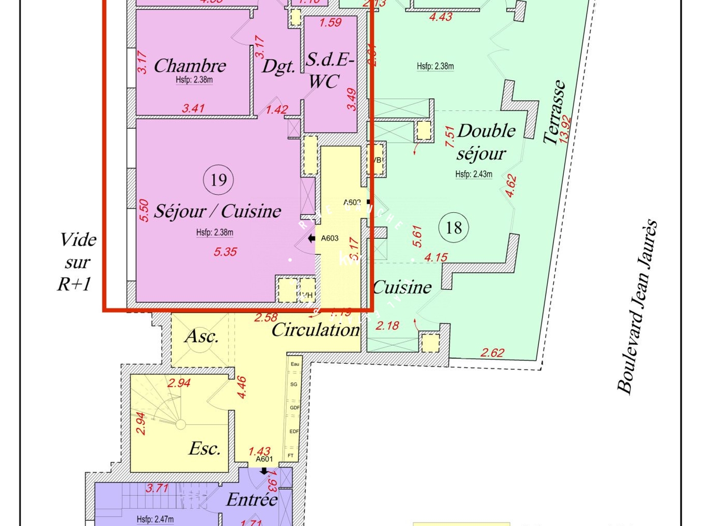 Appartement à vendre - 3 pièces - 62m2 - Clichy (92110)