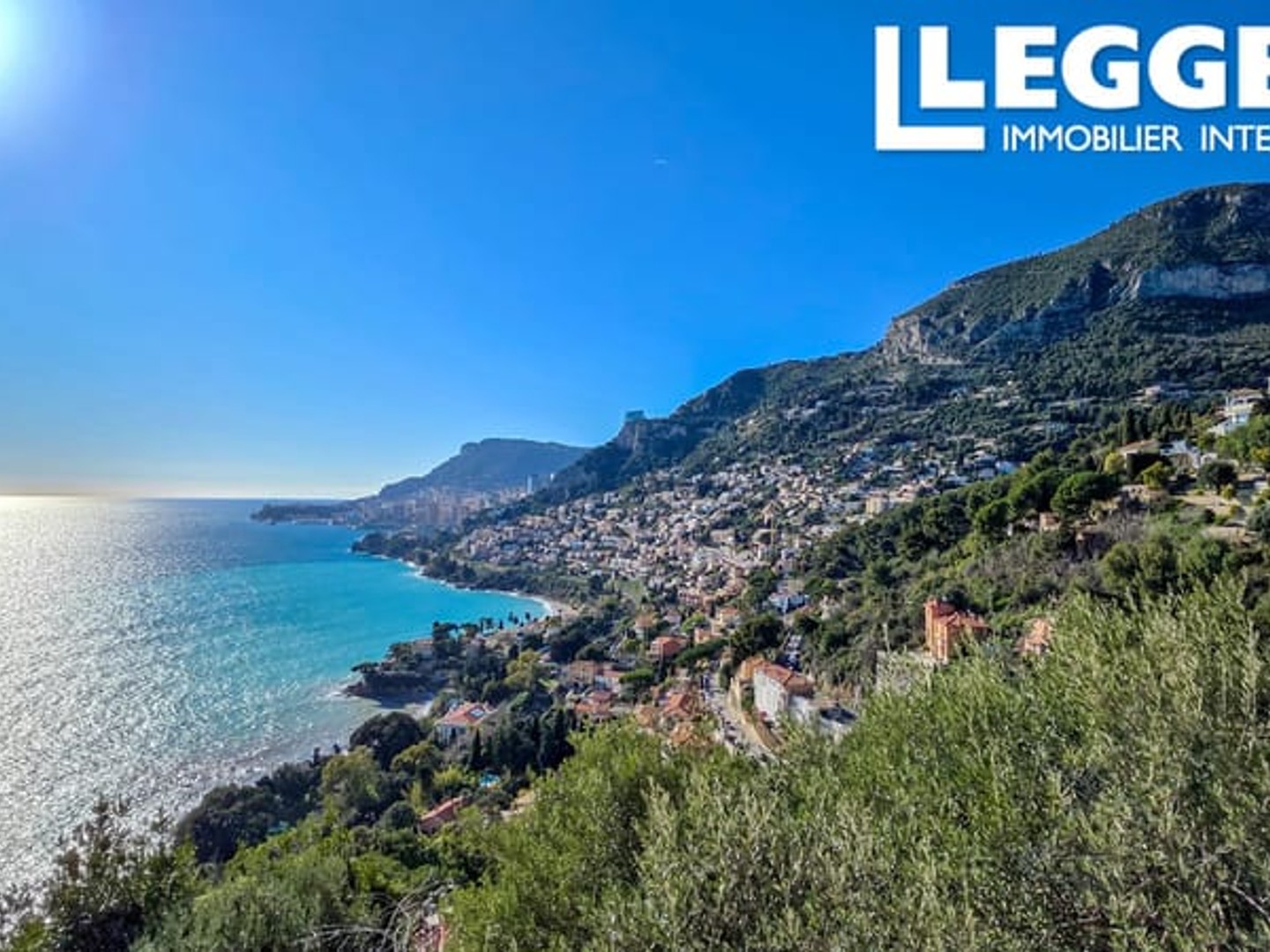 Roquebrune Cap Martin - Collines, vue plongeante sur Monaco et la Méditerranée, luxueux appartement 4 pièces