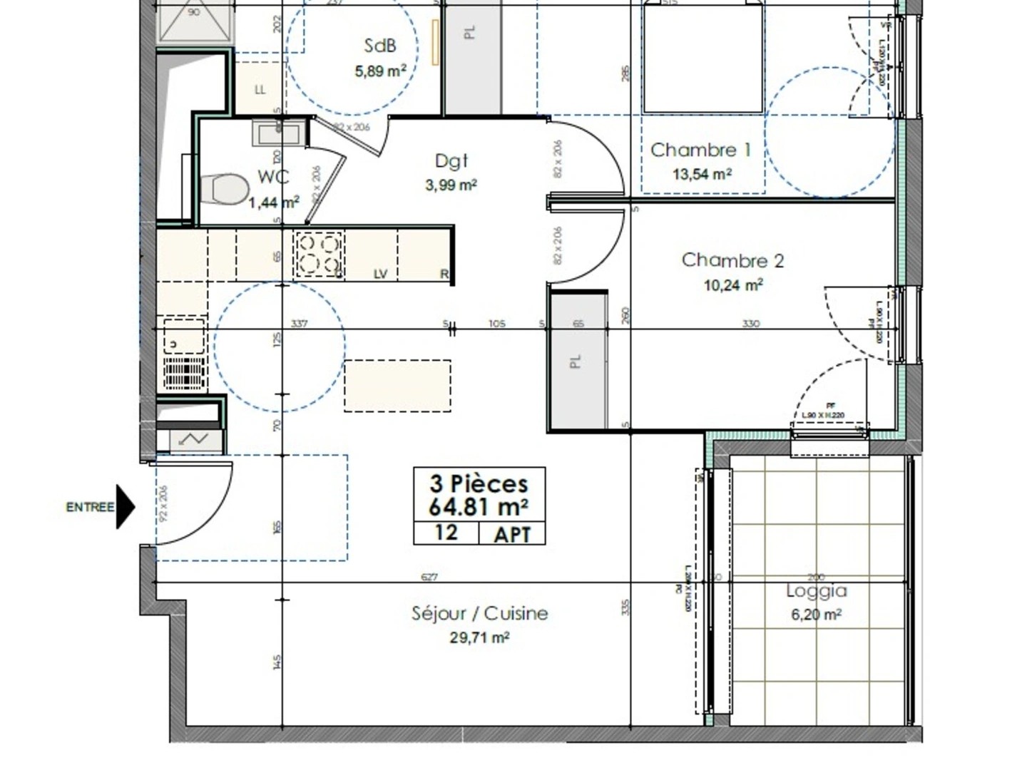 Appartement à vendre - 3 pièces - 65m2 - Antibes (06600)