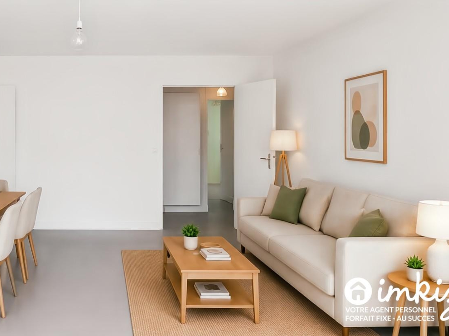 Appartement 3 pièces lumineux dans quartier vivant