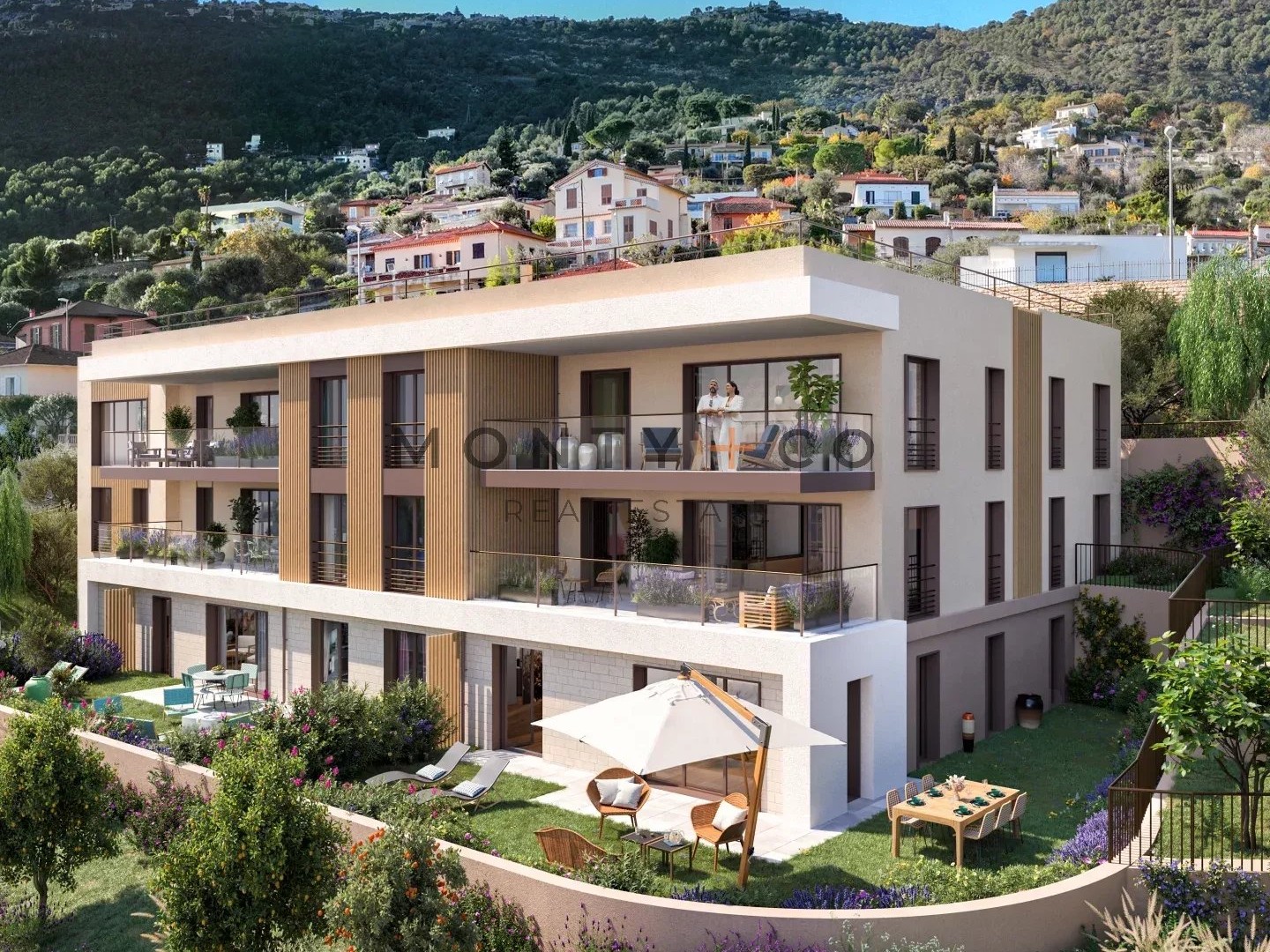 Vente penthouse 2 chambres avec terrasse et vue mer, Beausoleil
