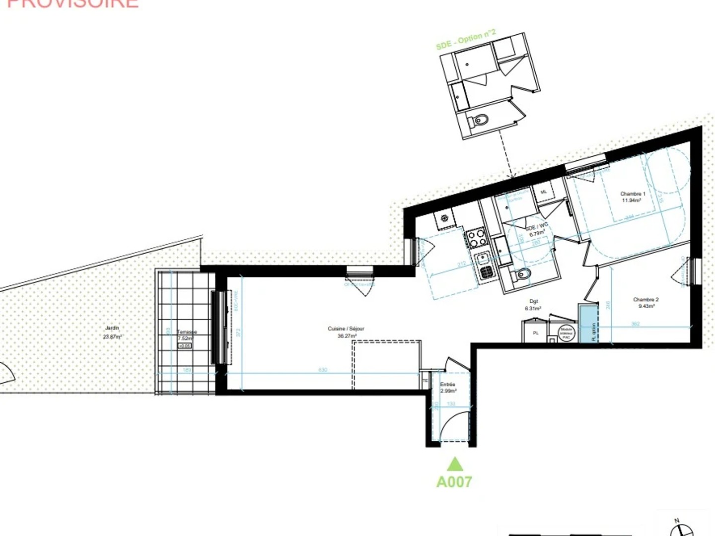 Appartement à vendre - 3 pièces - 74m2 - Saint-Aubin-D'aub... (35250)