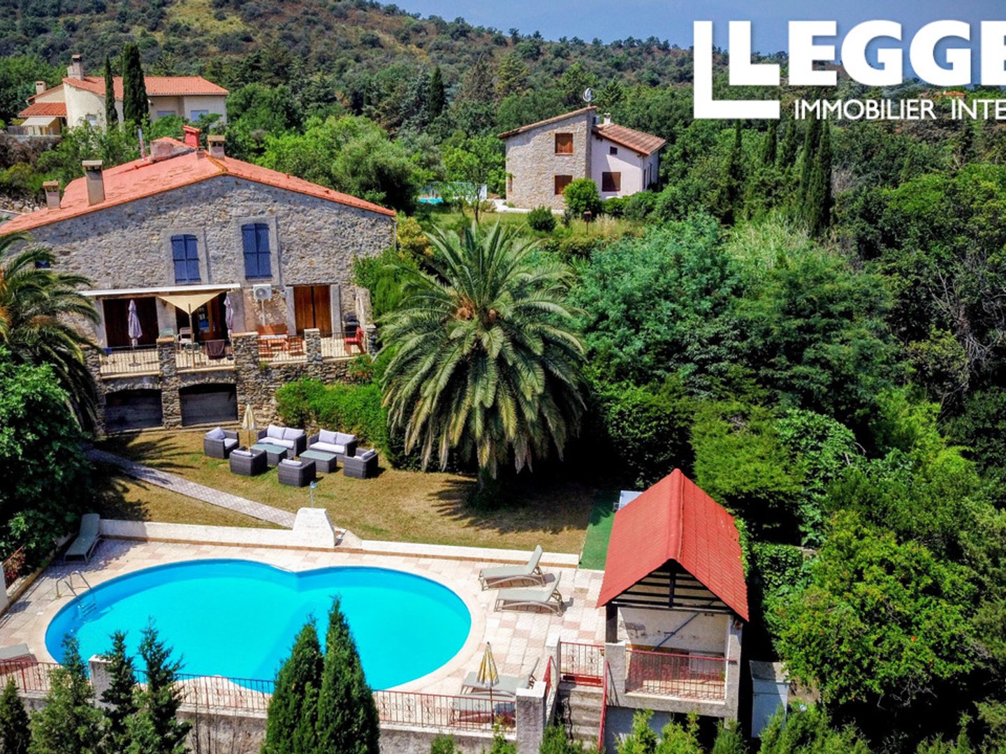 Mas Catalan en pierre - SUPERBE PROPRIÉTÉ DE GÎTES : 4 maisons, 3 piscines, grand terrain privé 7.500m2