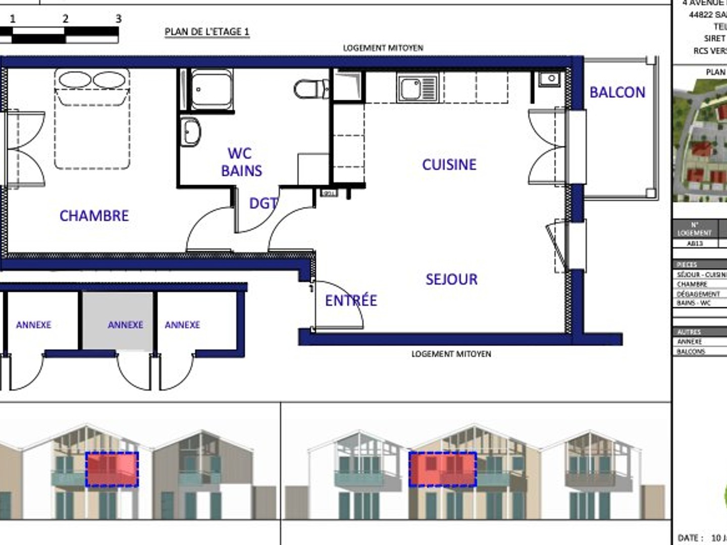 Appartement à vendre - 2 pièces - 43m2 - La Baule-Escoublac (44500)
