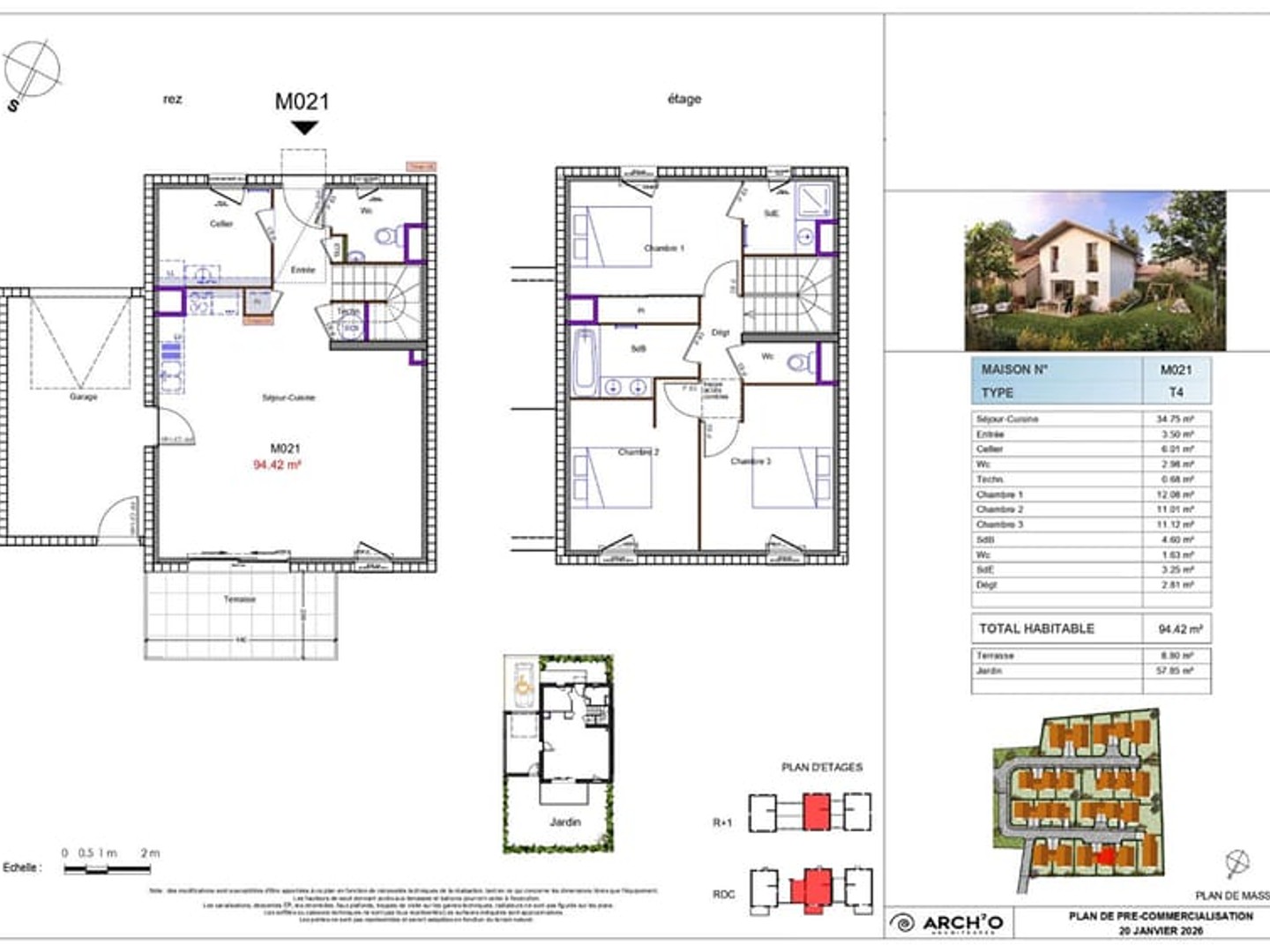 Maison à vendre - 4 pièces - 94m2 - Allinges (74200)