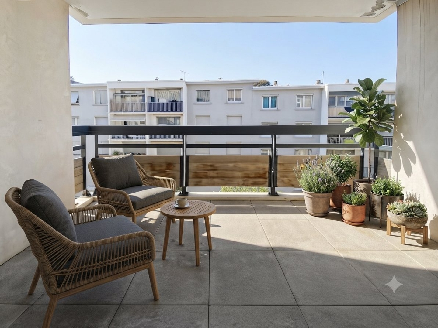 T2 proche centre avec terrasse et vue sur l'étang de Thau