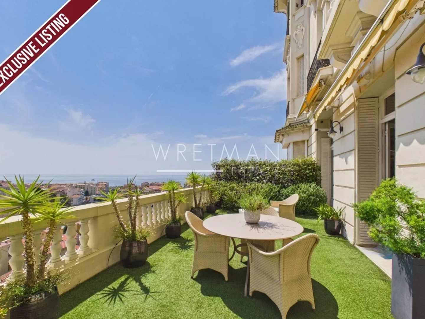 Appartement d'exception dans un Palace Belle époque - Terrasse vue mer - Menton