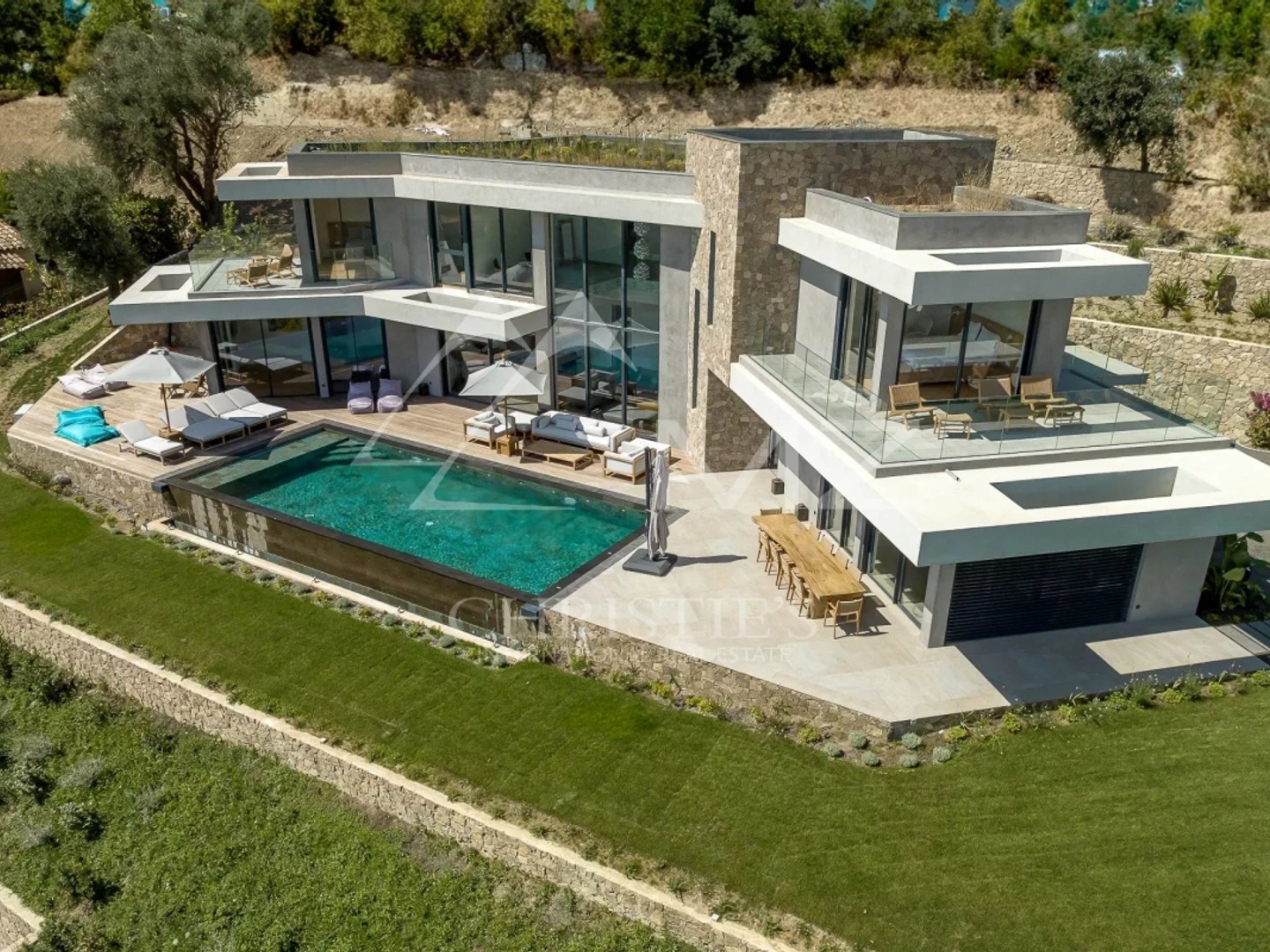 Proche Saint-Paul-de-Vence - Magnifique villa neuve contemporaine vue mer