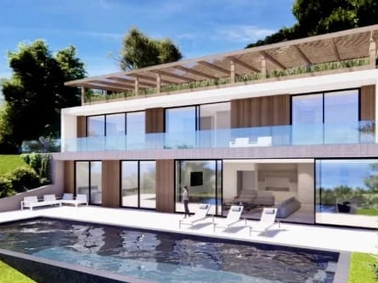 Roquebrune-Cap-Martin-Projet de Villa Contemporaine de Luxe avec Permis Accordé, Vue Mer, à Proximité de Monaco