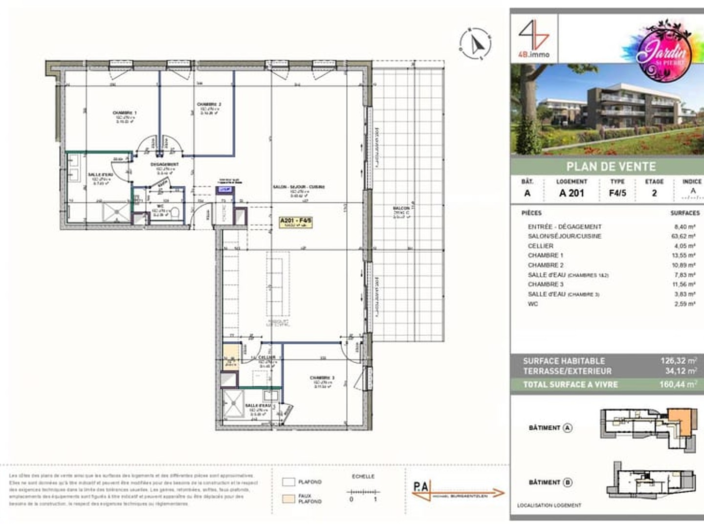 Appartement à vendre - 4 pièces - 126m2 - Colmar (68000)