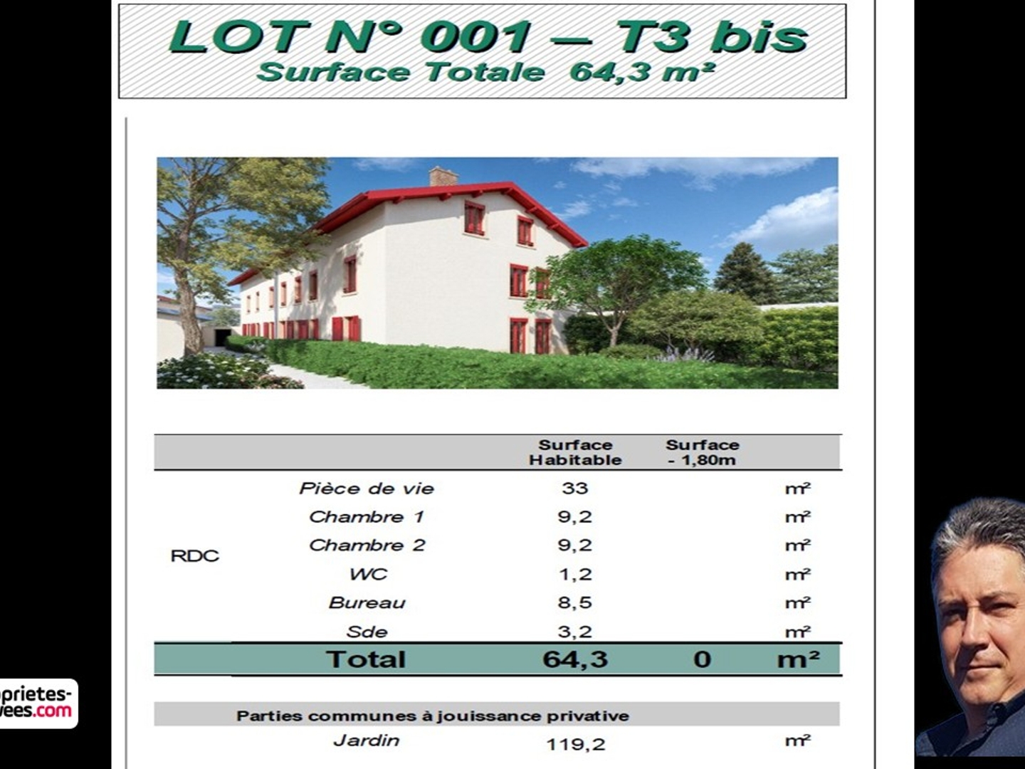 Appartement à vendre - 4 pièces - 64m2 - Lyon 3e (69003)