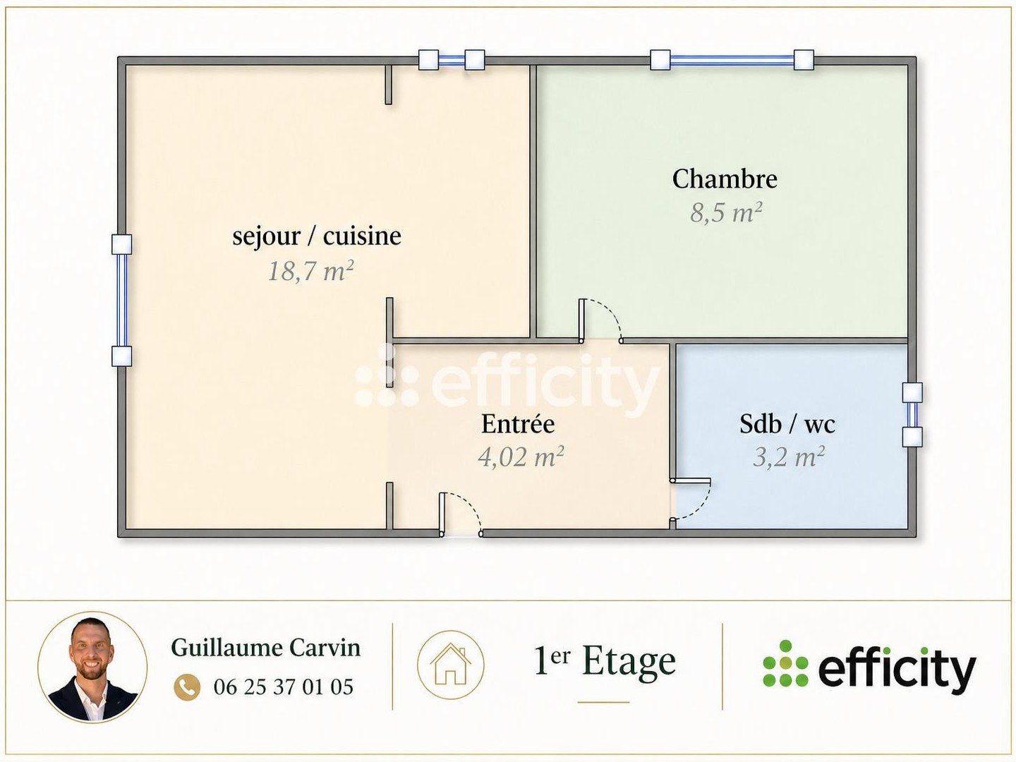 Appartement à vendre - 2 pièces - 34m2 - Marseille 14e (13014)