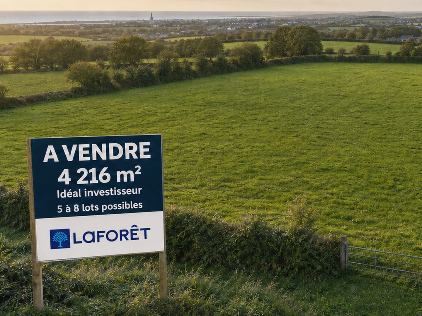 Terrain à vendre - 4216m2 - Anctoville-Sur-Boscq (50400)