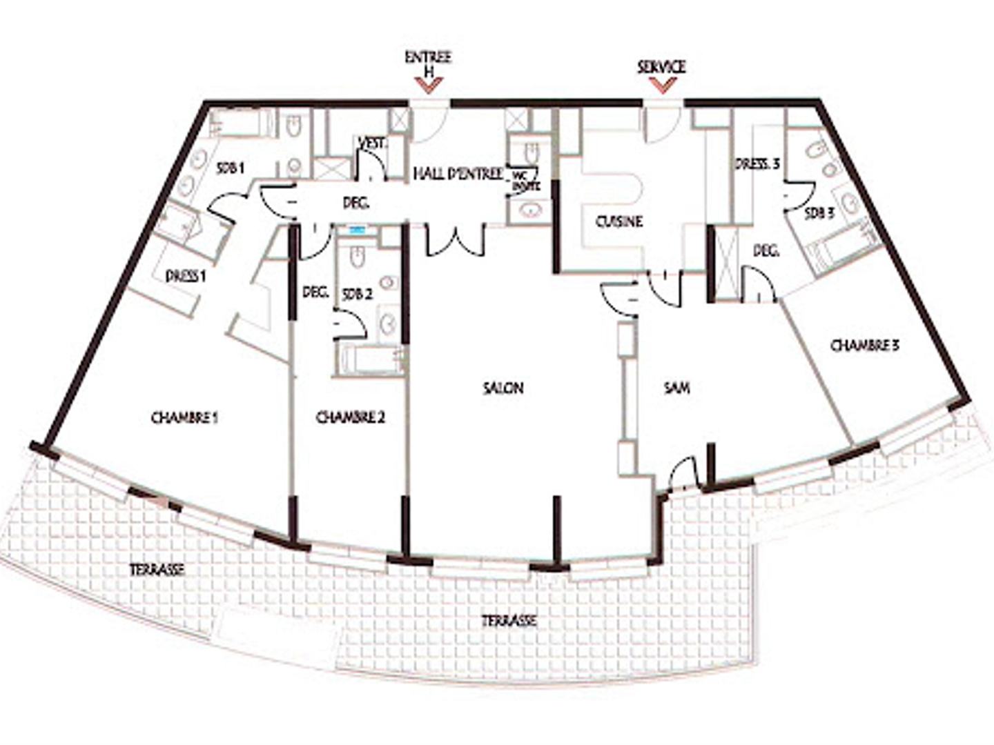 Appartement à vendre - 5 pièces - 294m2 - Monaco (98000)