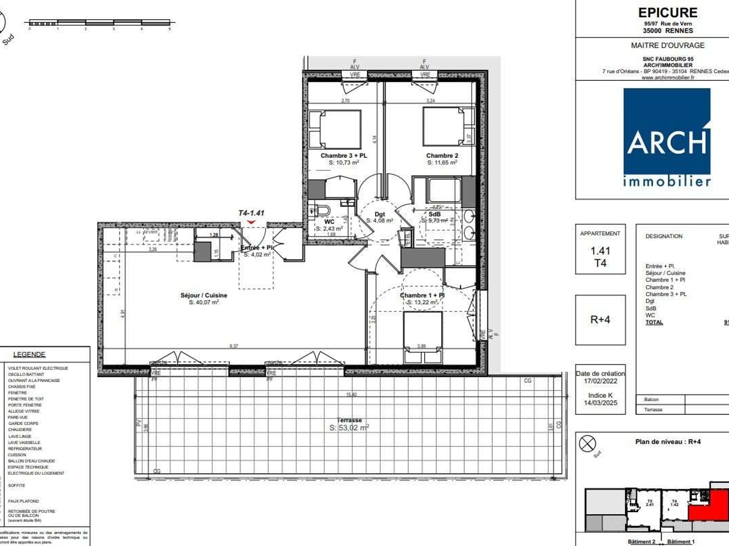 Appartement 4 pièces 92 m²