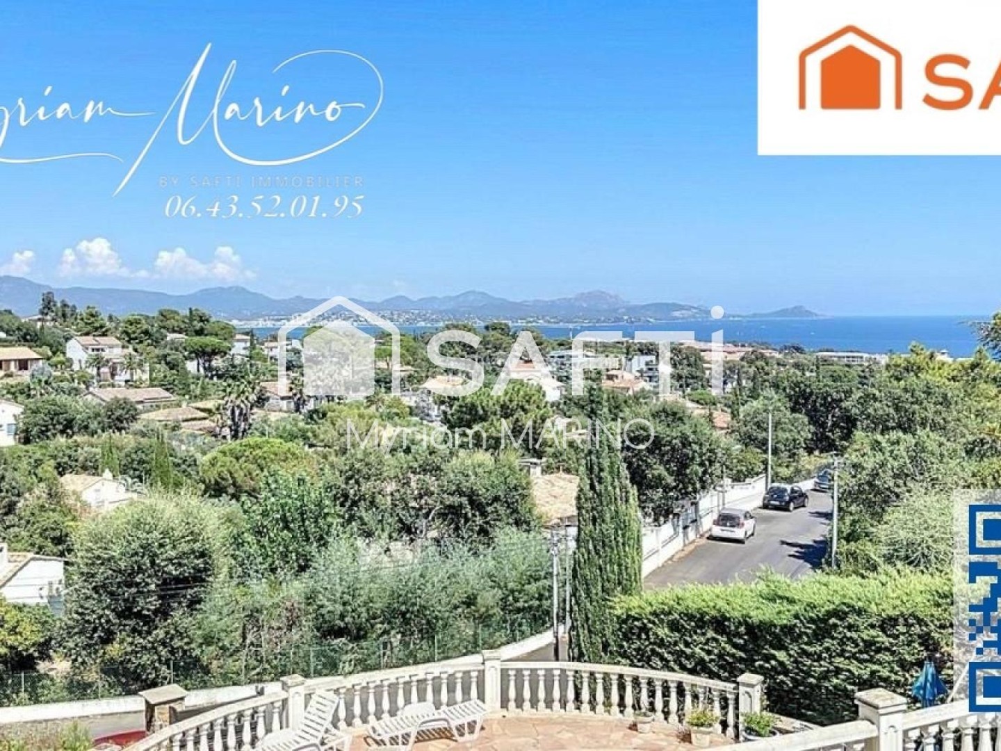 SOUS OFFRE i Villa 6 pièces - Panorama vue mer sur la baie de Saint-Raphaël- Saint-Aygulf (83370)