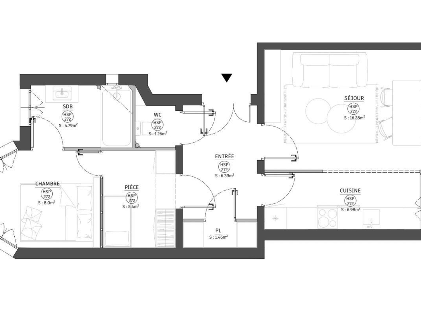 Appartement à vendre - 3 pièces - 54m2 - Paris 18e (75018)
