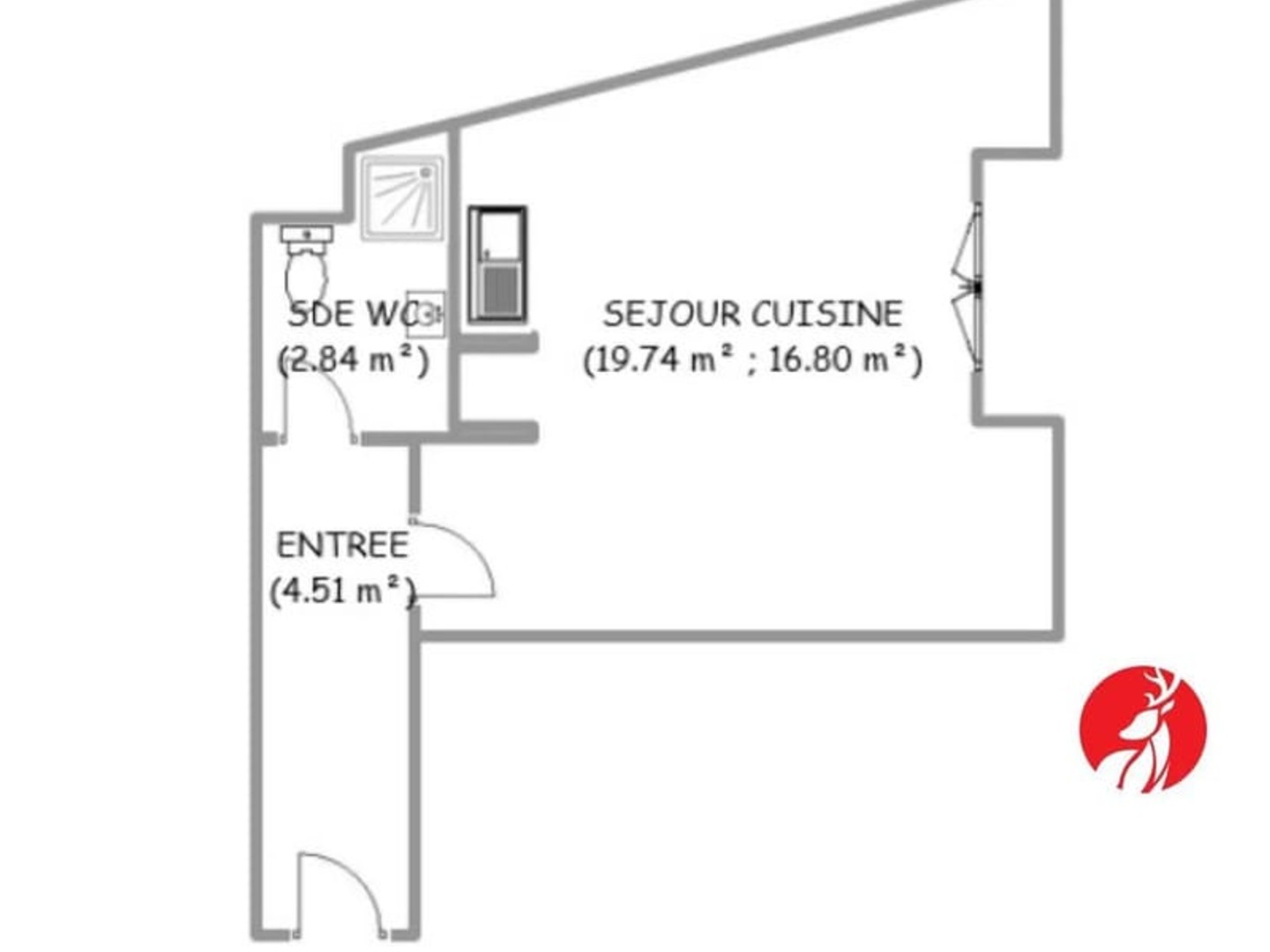 Appartement à vendre - 1 pièce - 24m2 - Fontainebleau (77300)