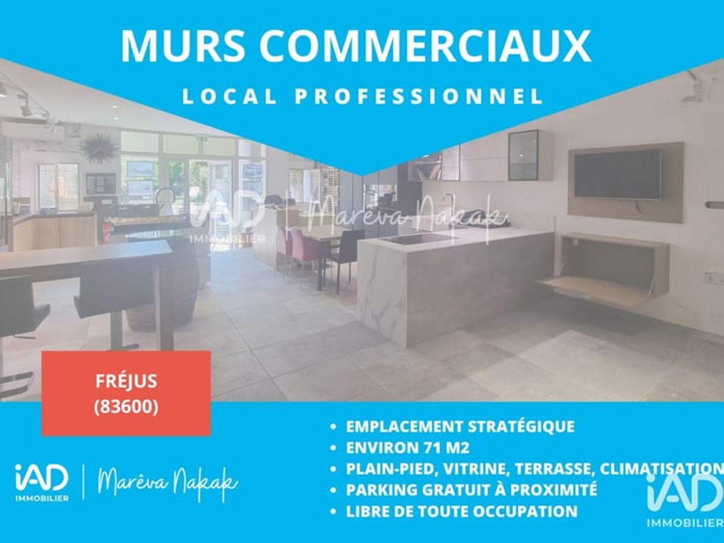 Magasin à vendre - 1 pièce - 67m2 - Fréjus (83600)