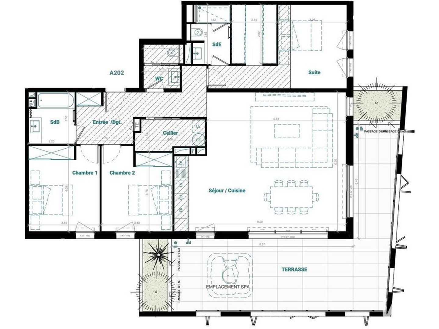 Appartement à vendre - 4 pièces - 131m2 - Mauguio (34130)