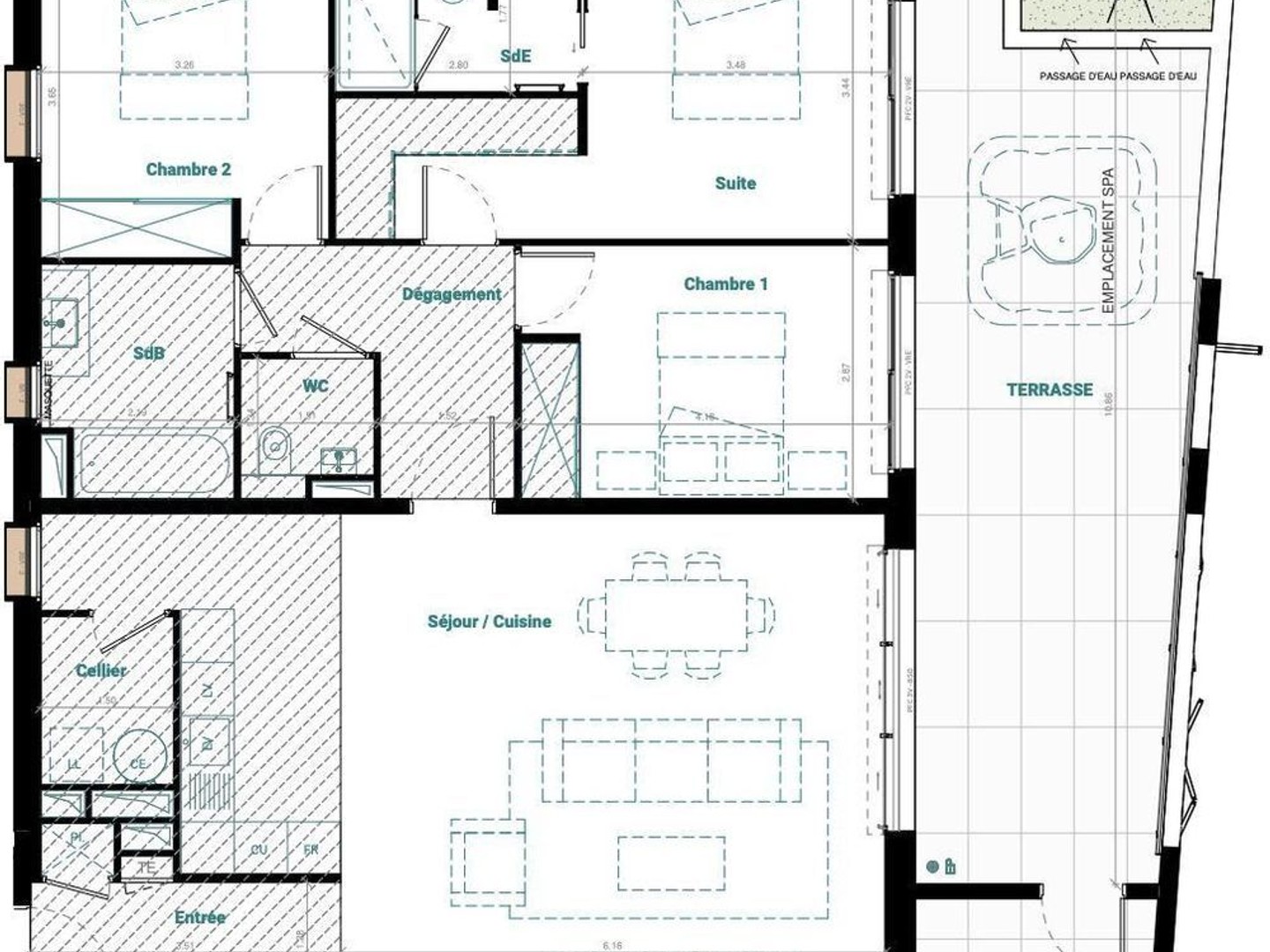 Appartement à vendre - 4 pièces - 109m2 - Mauguio (34130)