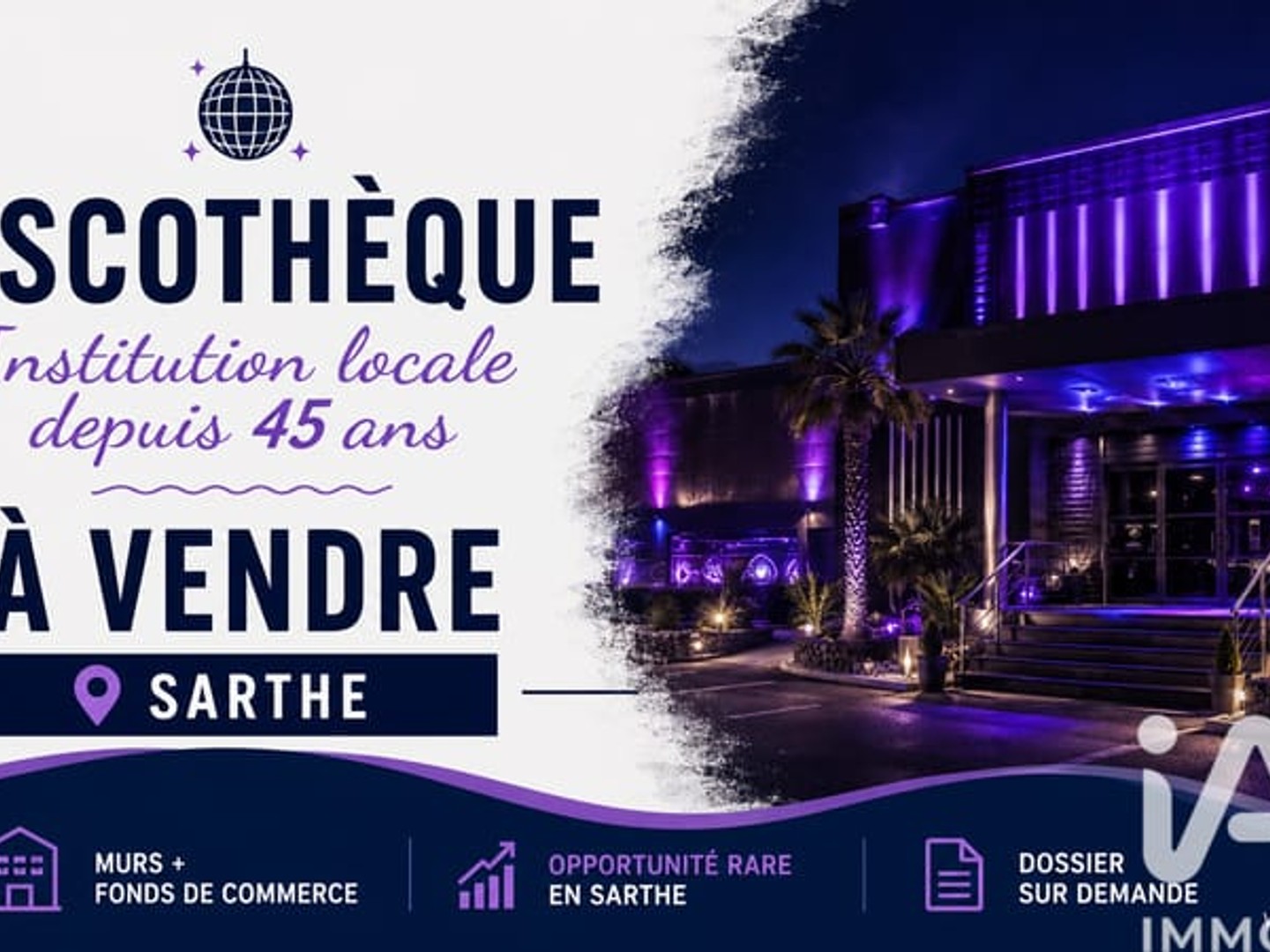 Locaux à vendre - 450m2 - Sablé-Sur-Sarthe (72300)